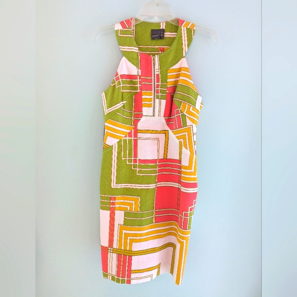 Muse Shift Dress With Gold Accents